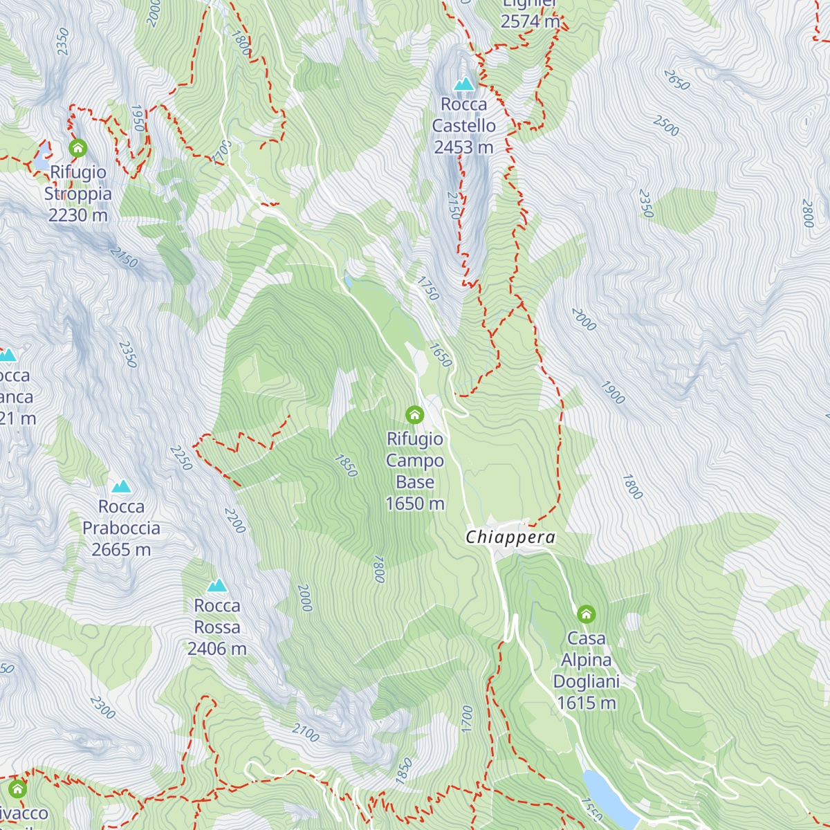 Rifugio Campo Base map