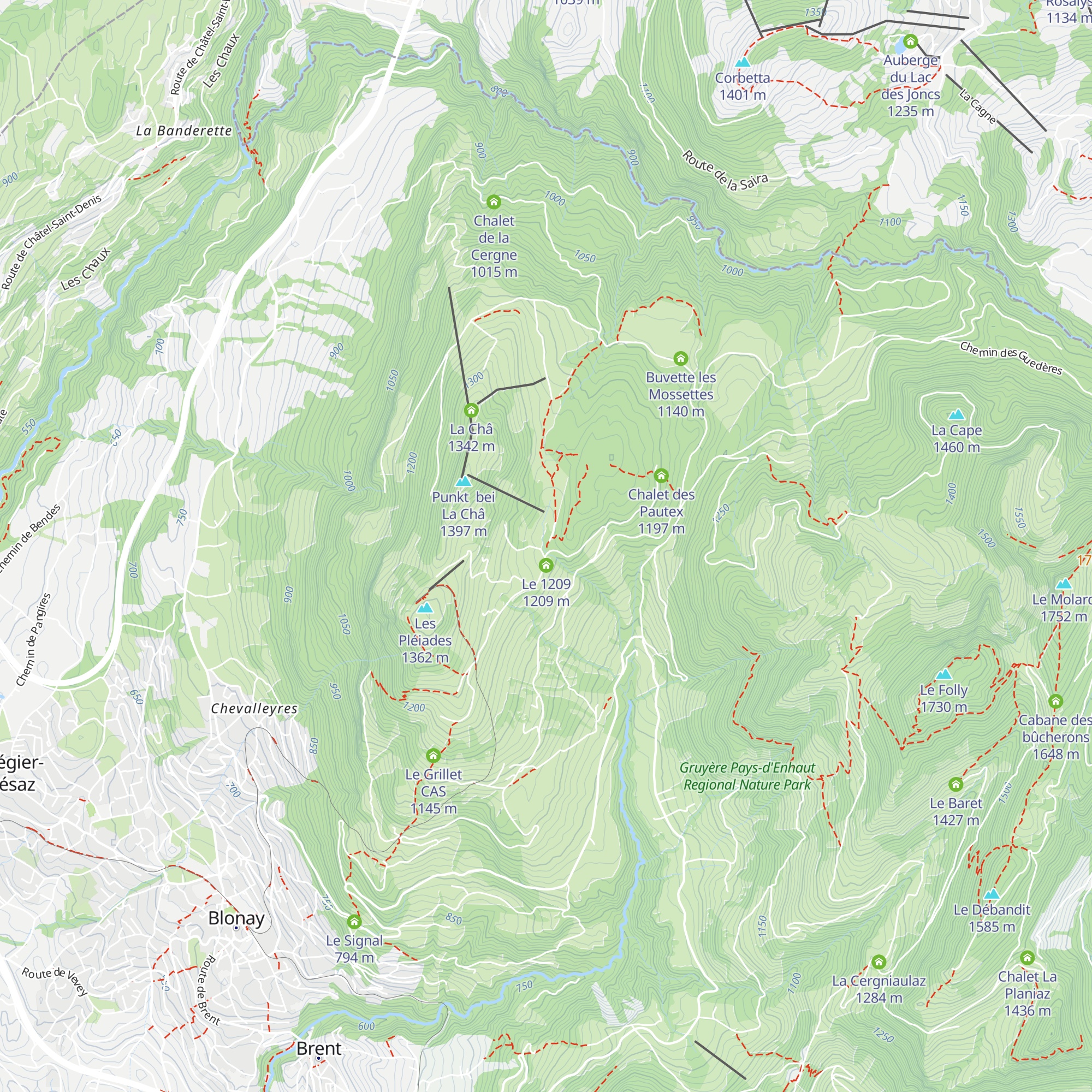 Refuge des Motalles map