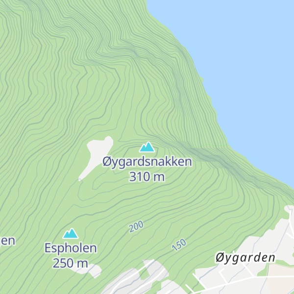 Map of Øygardsnakken