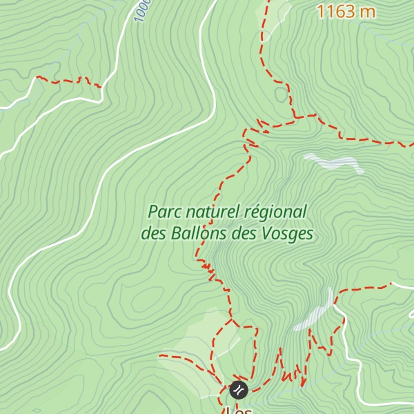 Map of Tête du Chat Sauvage