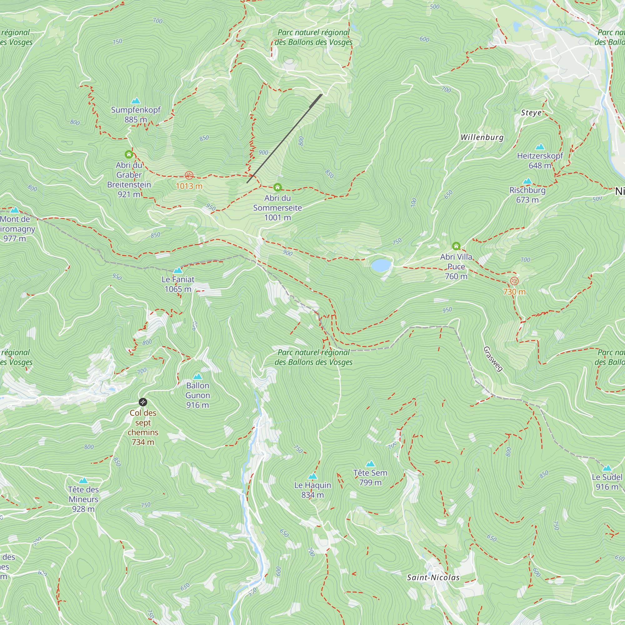 Refuge De Baerenkopf map