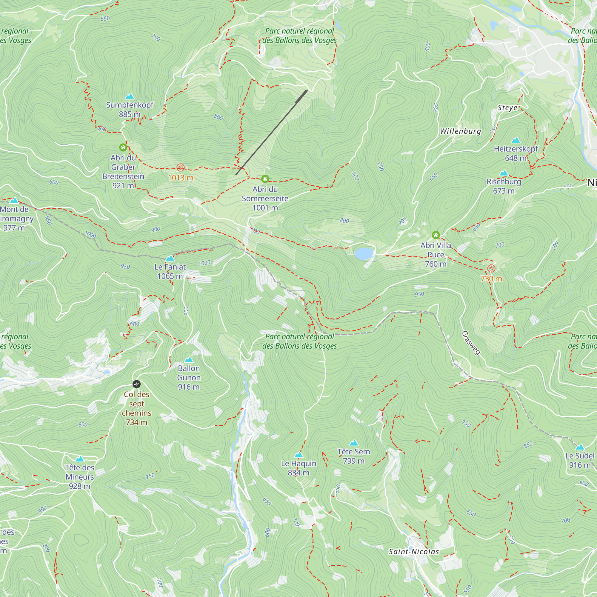 Refuge De Baerenkopf map