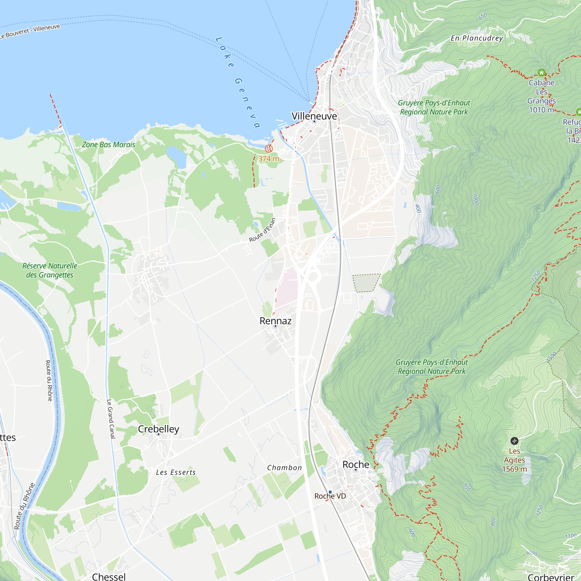HRC Hôpital Riviera-Chablais map