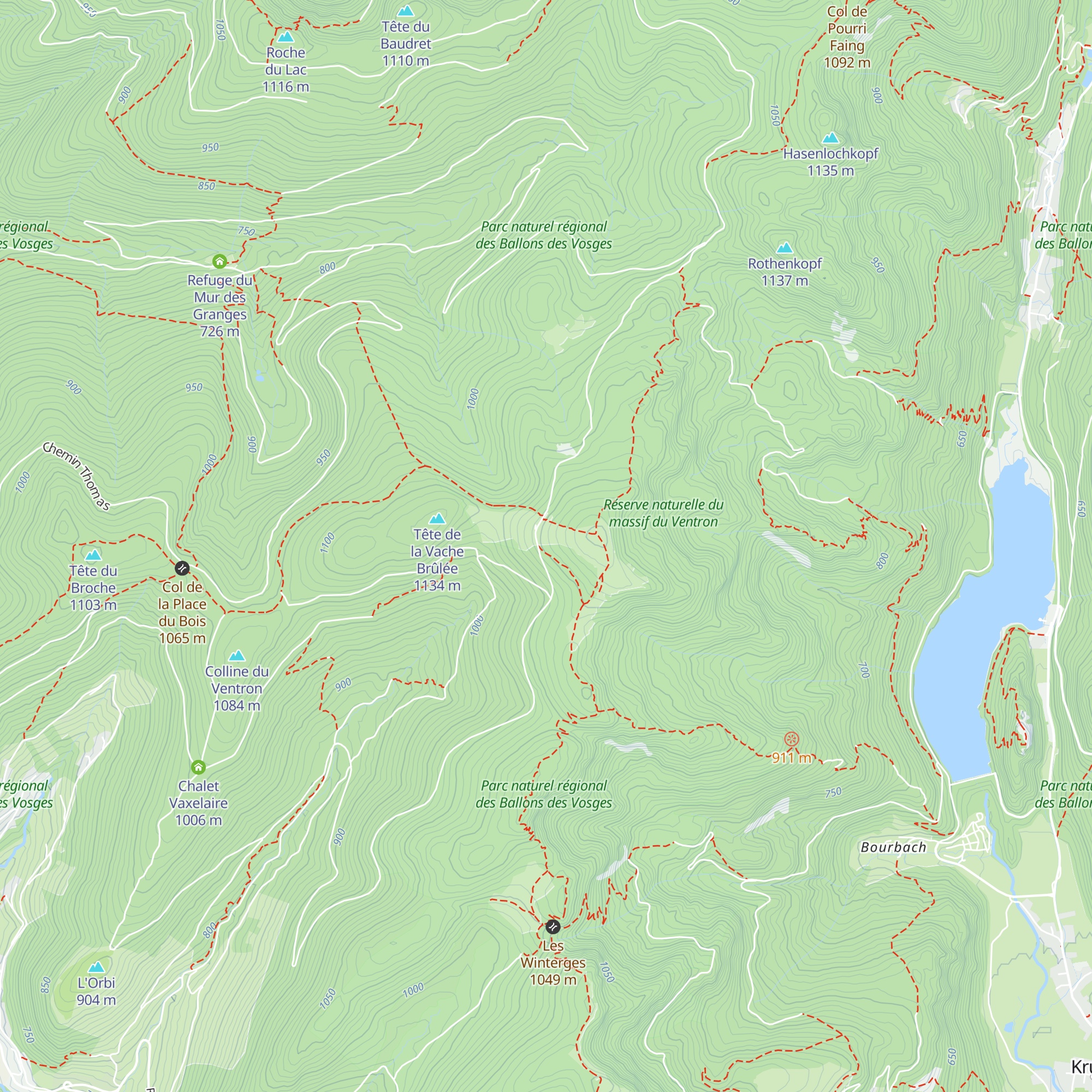 Cabane de la Chaume du Grand Ventron map