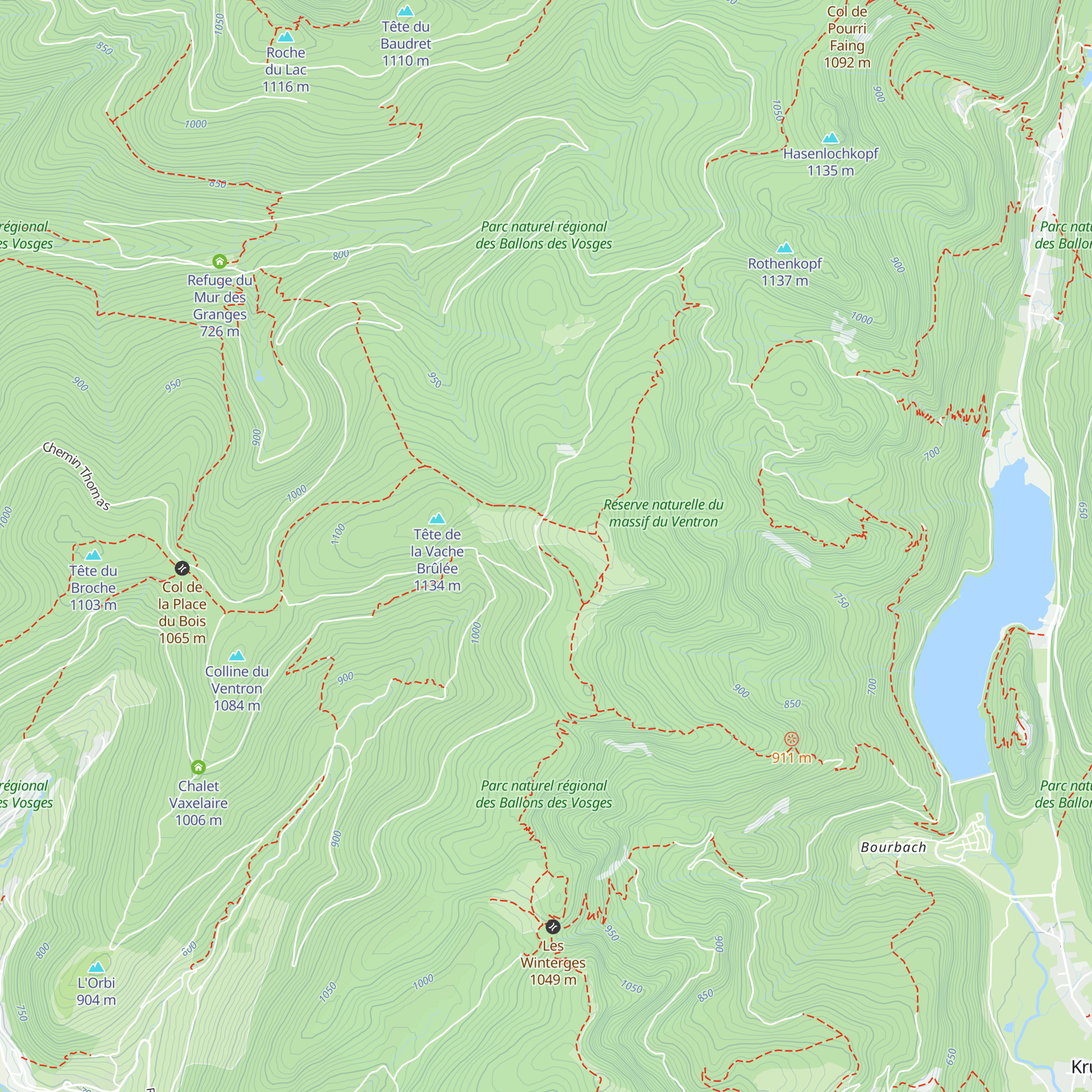 Cabane de la Chaume du Grand Ventron map