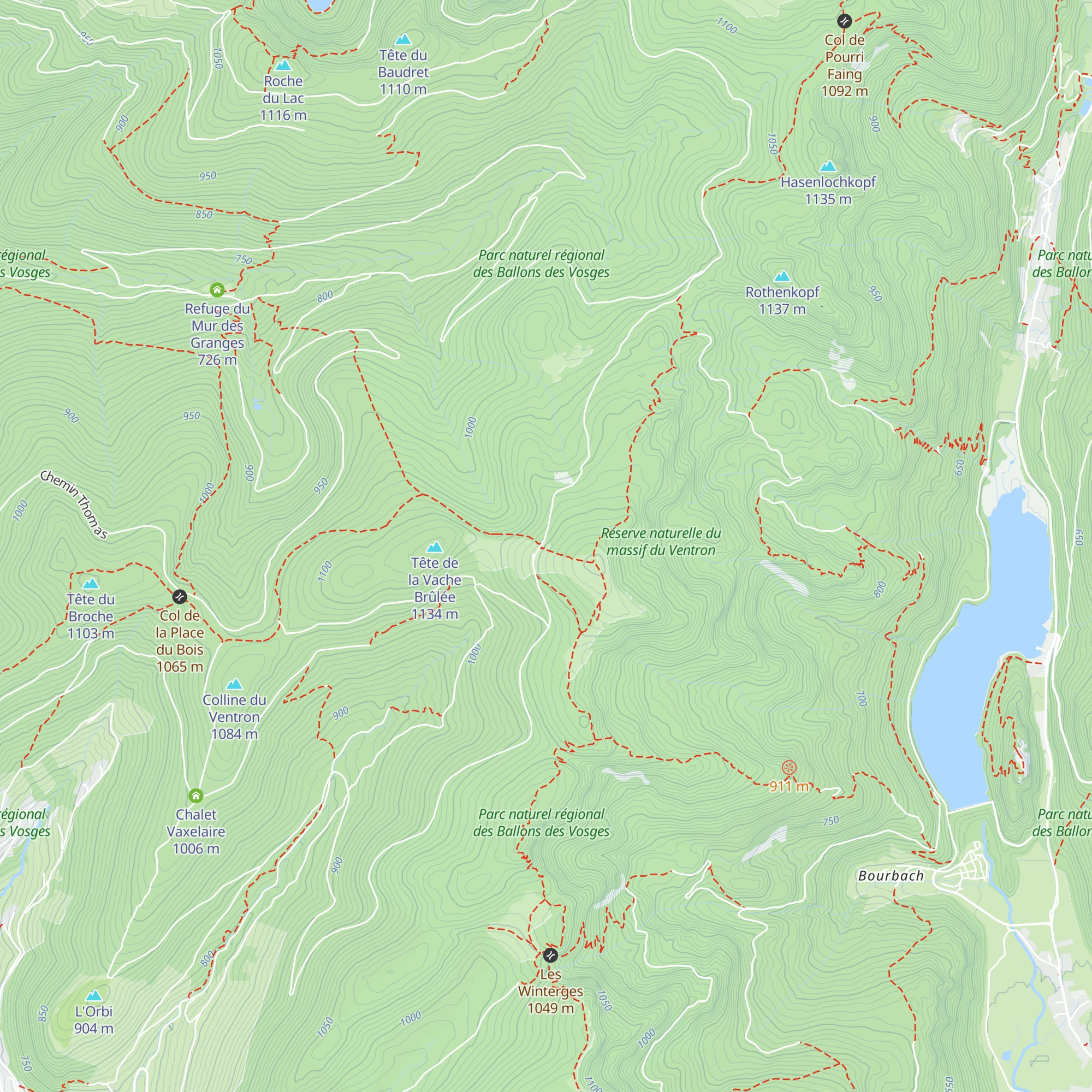 Refuge du grand Ventron map