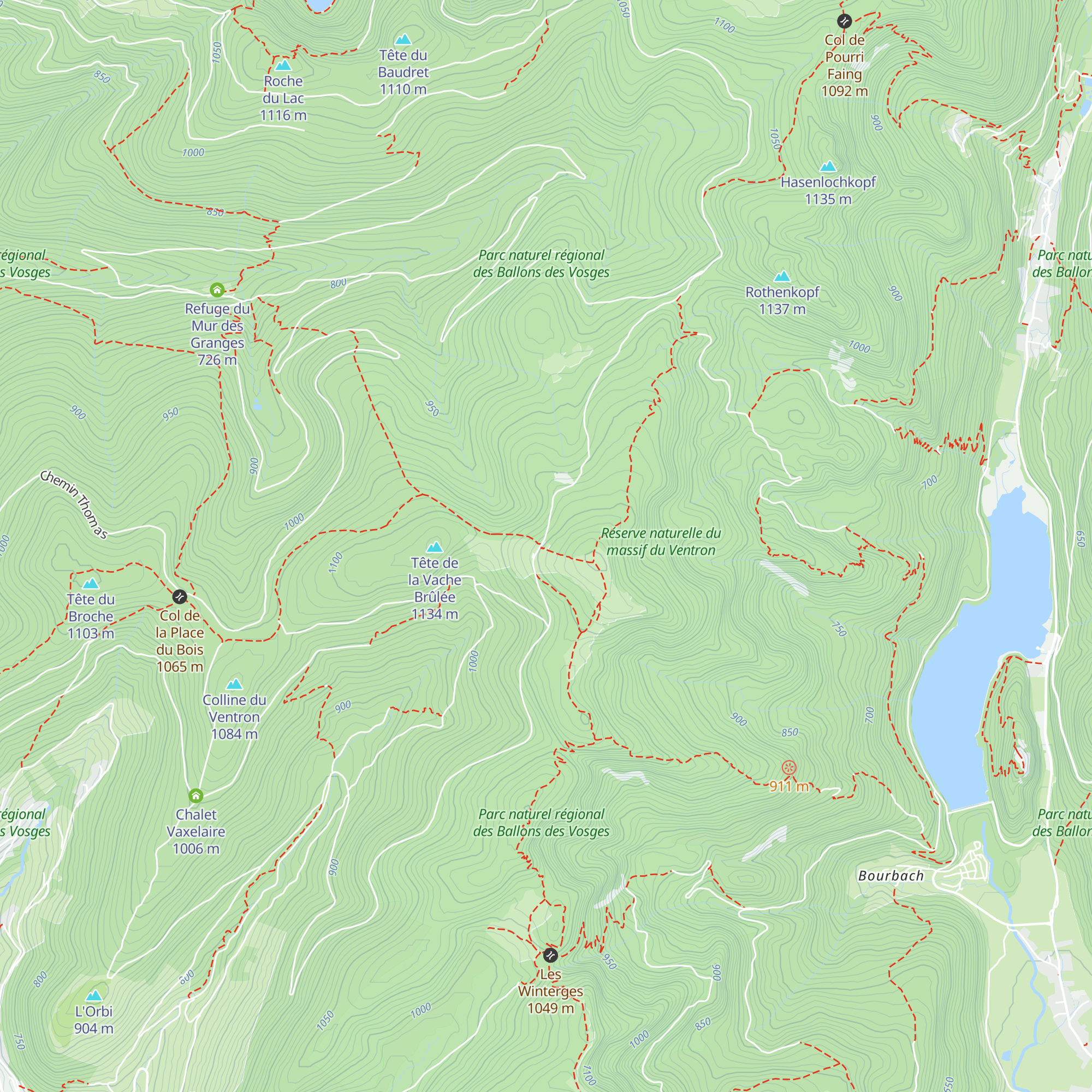 Refuge du grand Ventron map