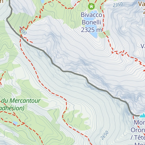 Map of Aiguilles Jean Coste