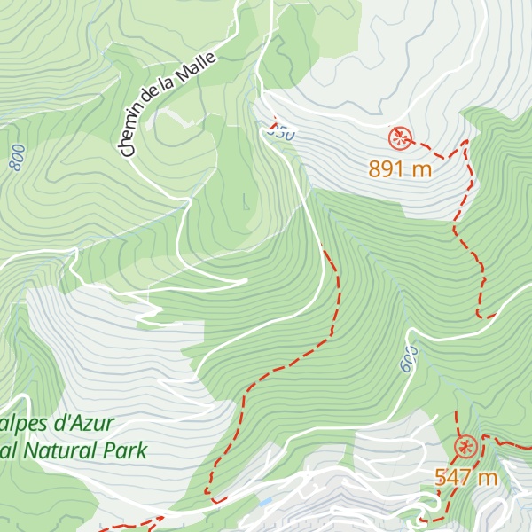 Map of réservoir