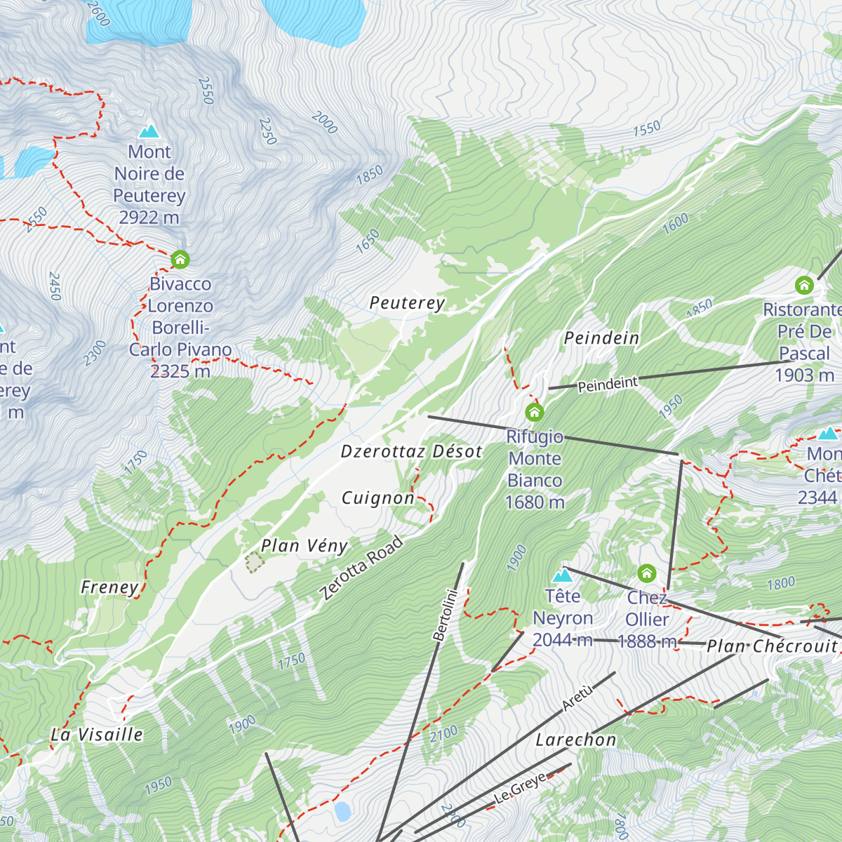 Capitan Des Alpes map