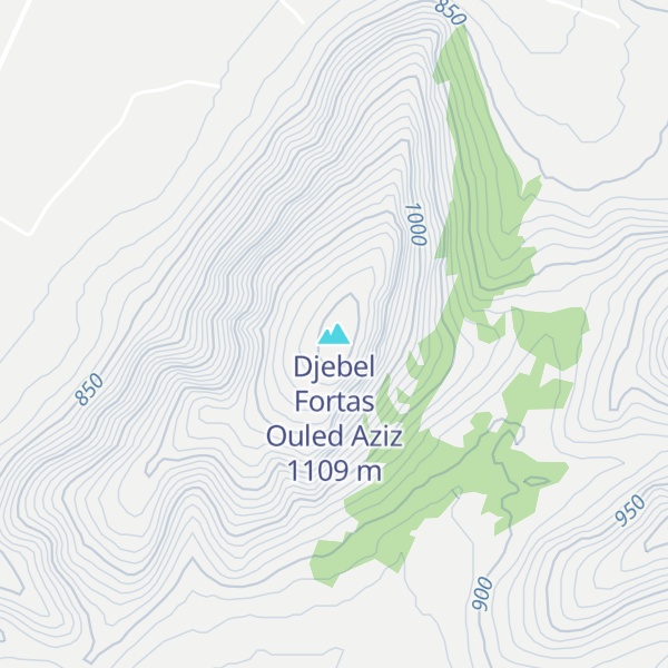 Map of Djebel Fortas Ouled Aziz