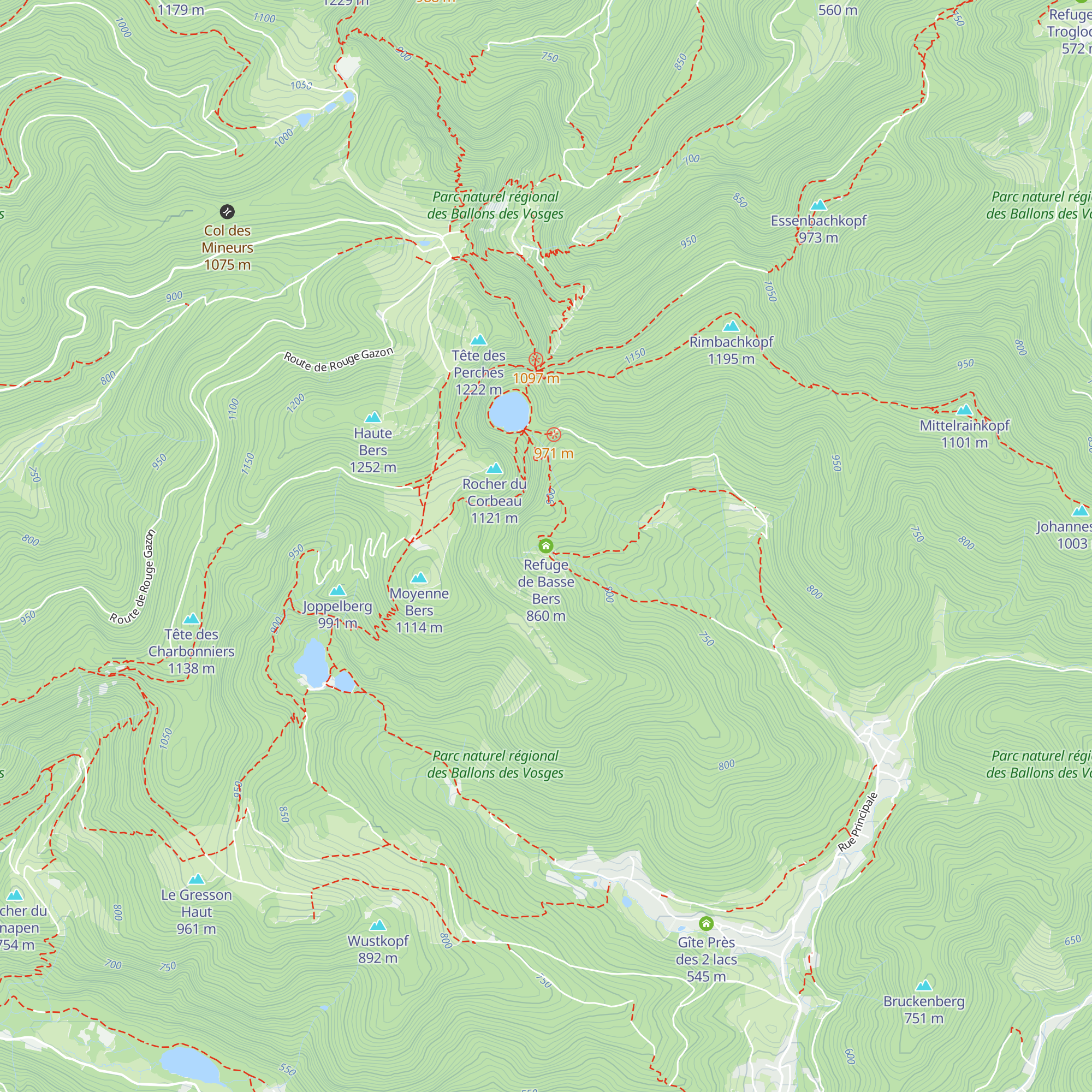 Refuge de Basse Bers map