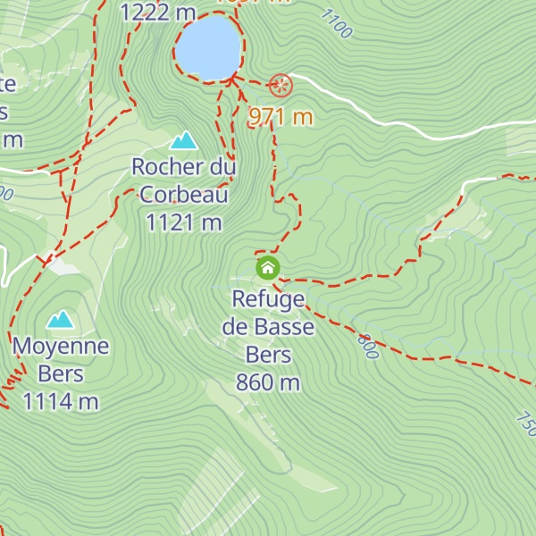 Map of Refuge de Basse Bers