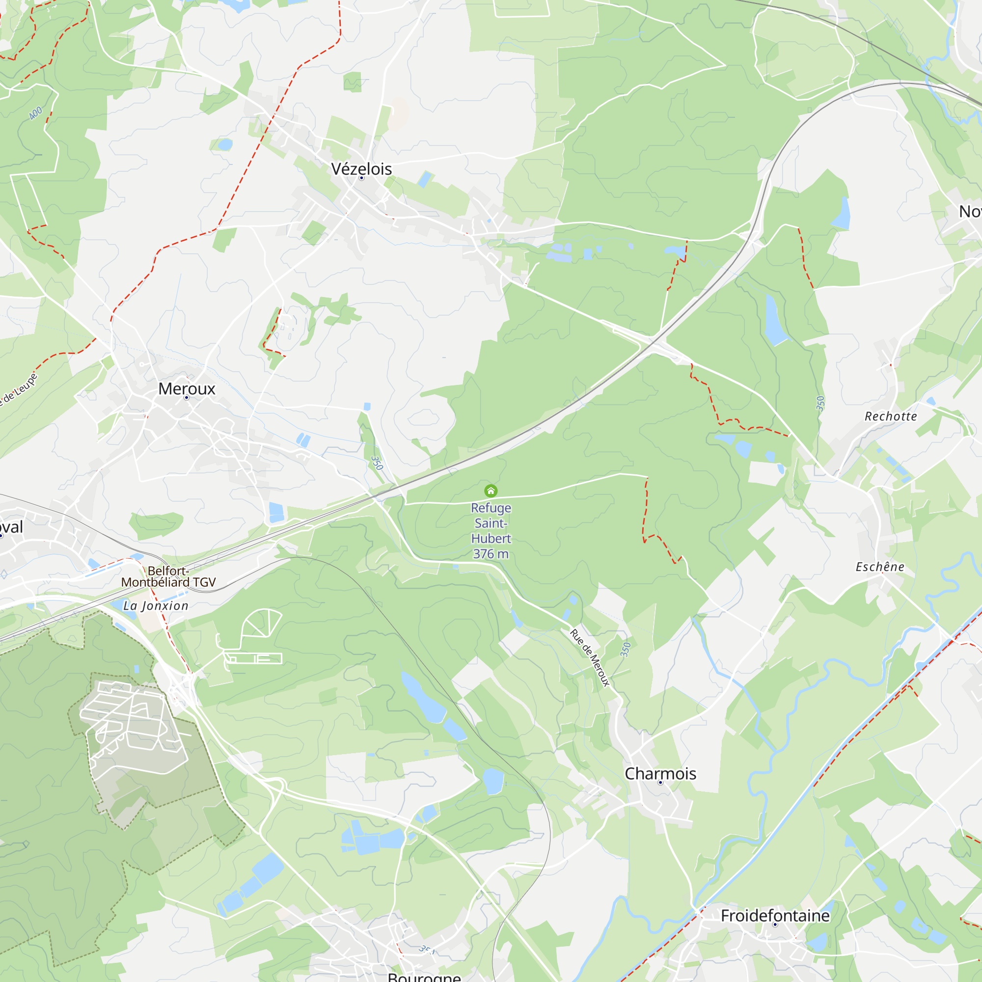 Refuge Saint-Hubert map