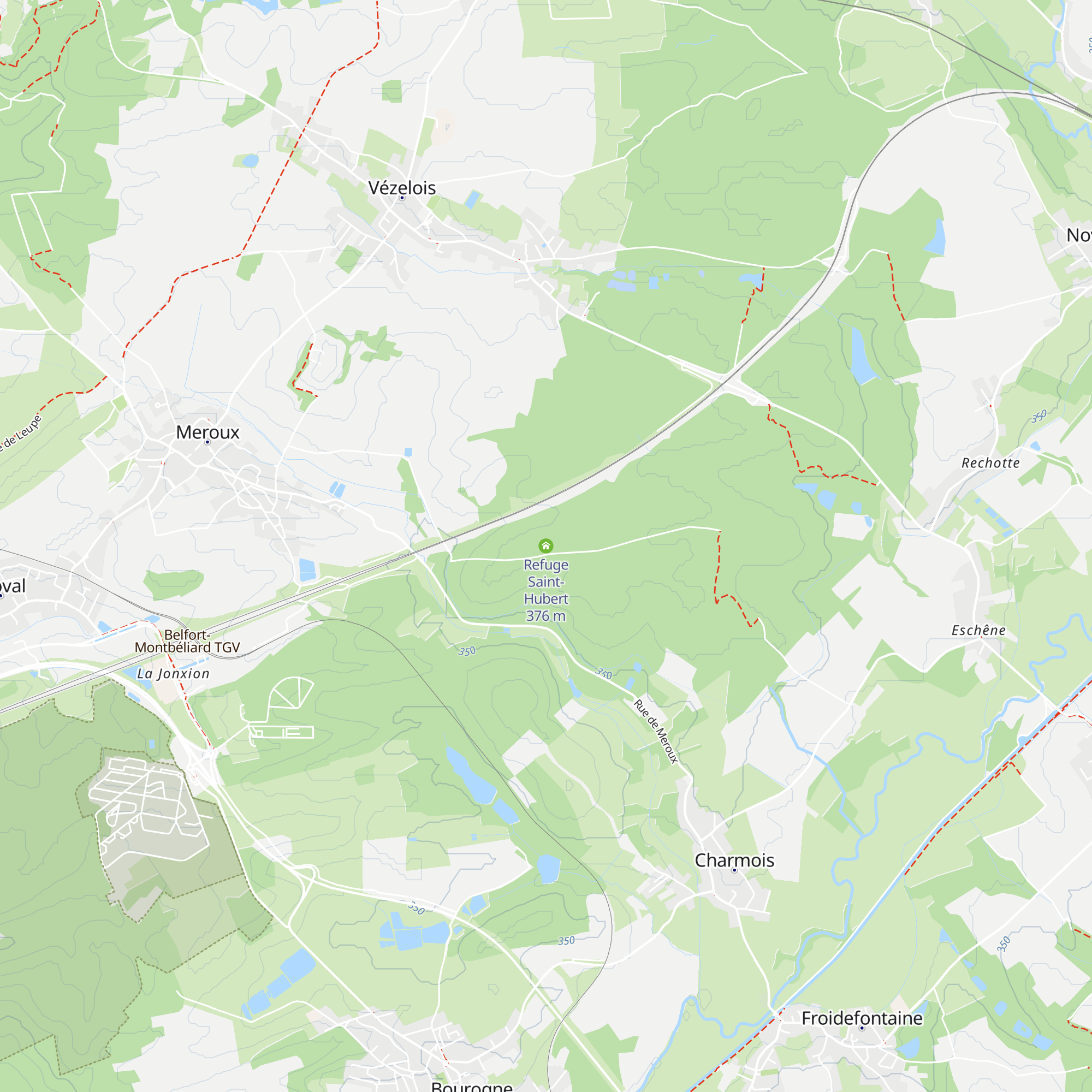Refuge Saint-Hubert map