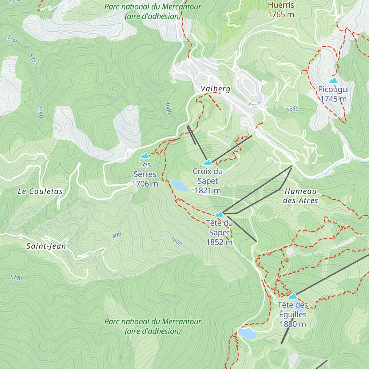 Wapiti Lake map