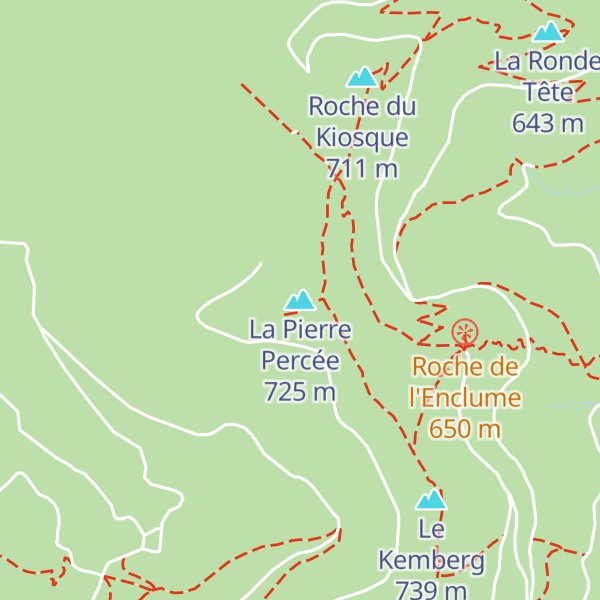 Map of La Pierre Percée