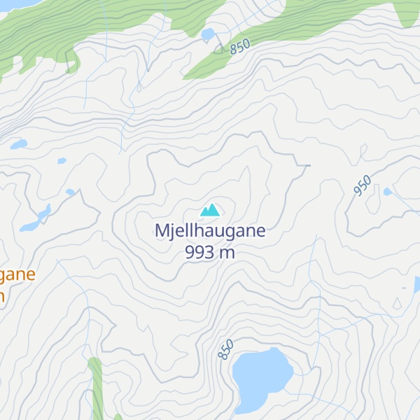 Map of Mjellhaugane
