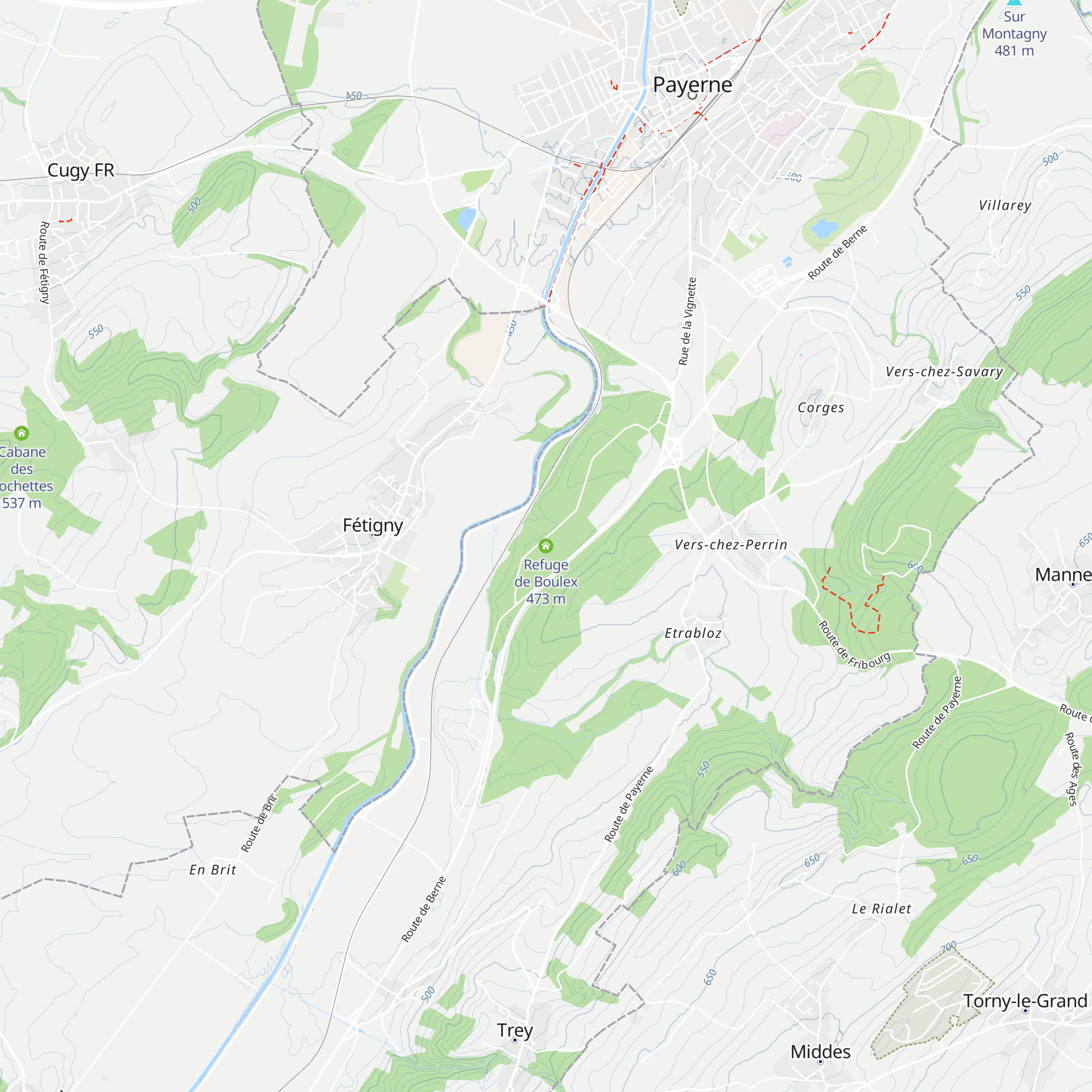 Refuge de Boulex map
