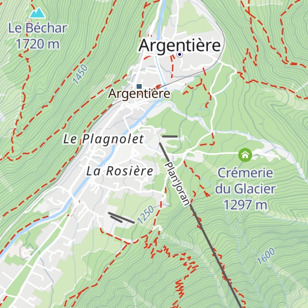 Map of L'Argentero