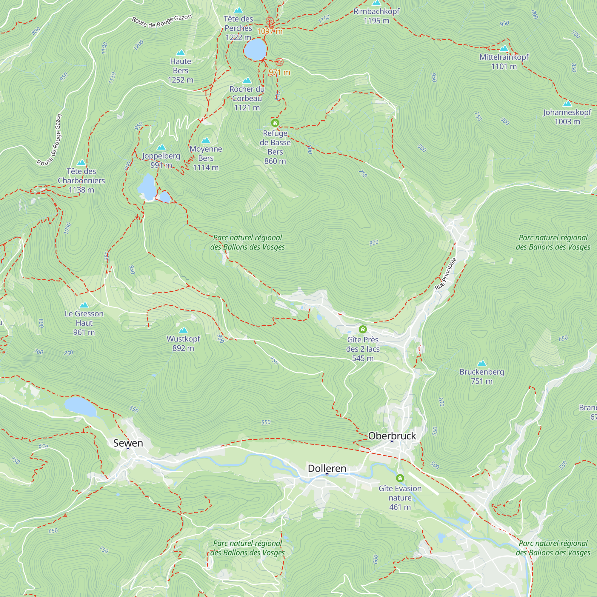 Gîtes du Randonneur map