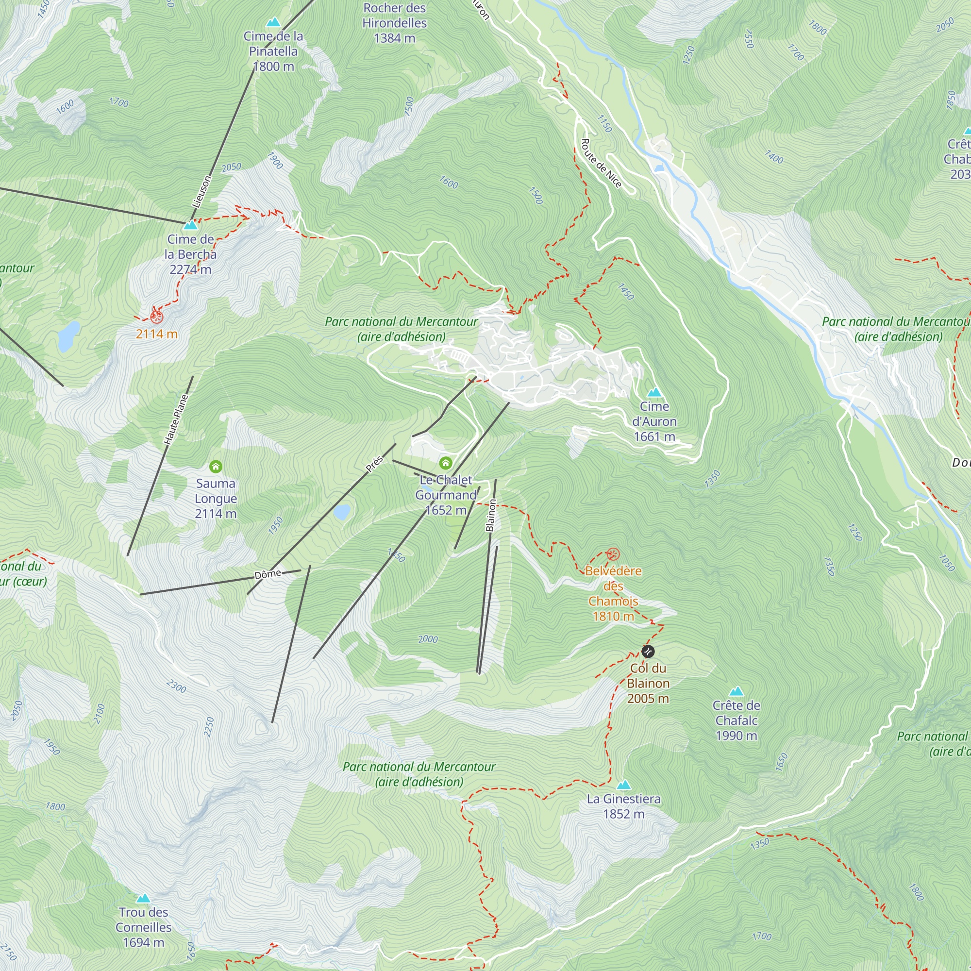 Le Fabran map