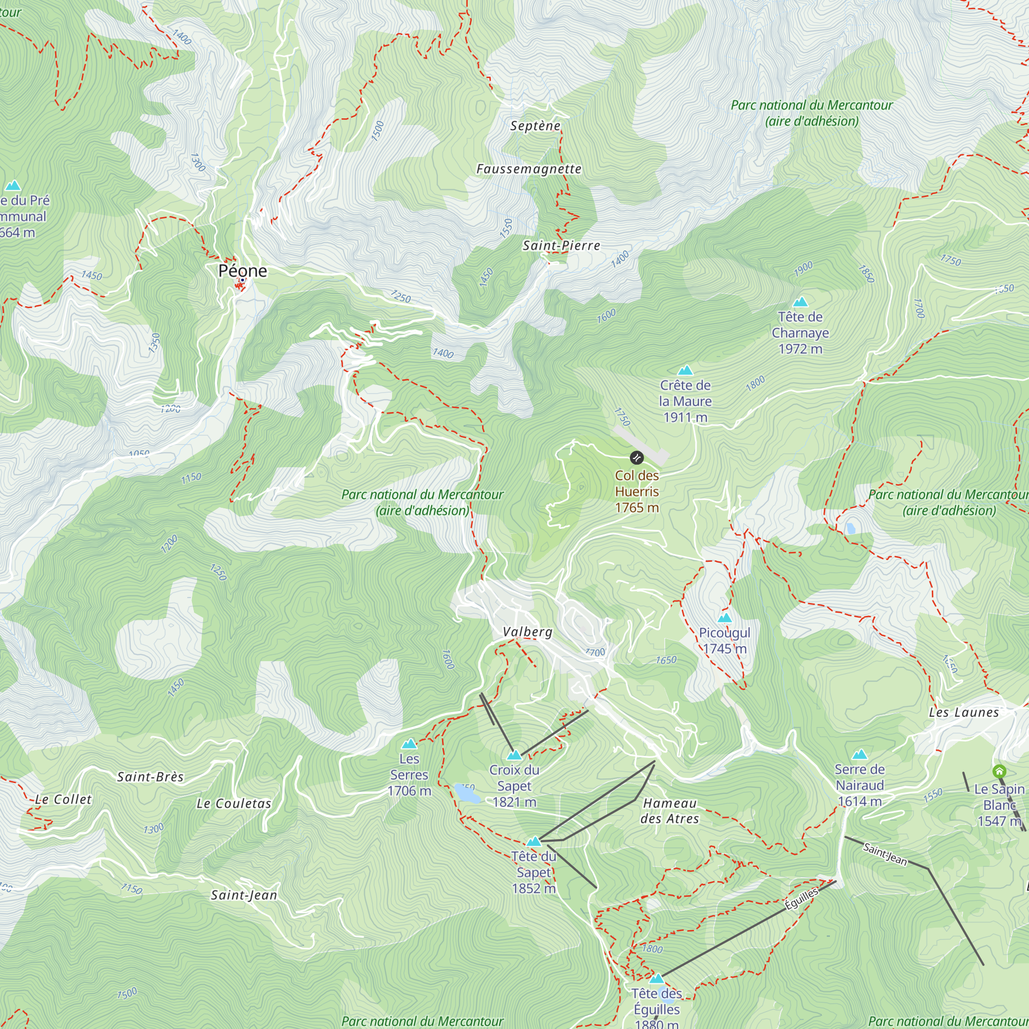 Cabane de Septenne map