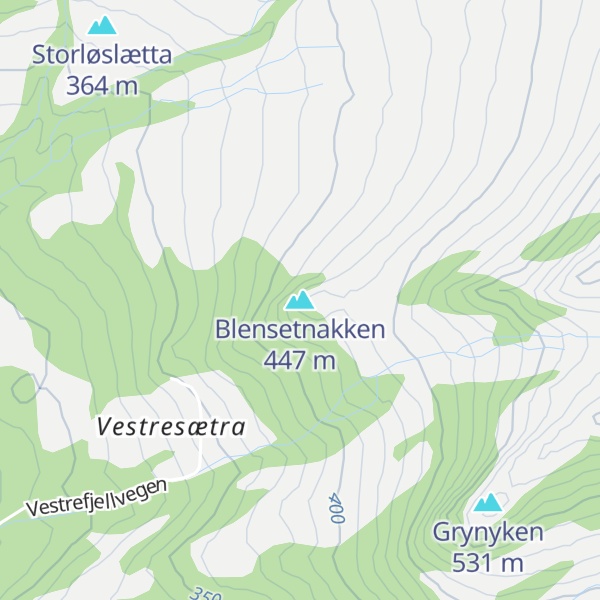Map of Blensetnakken