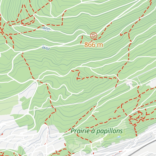 Map of Tête Plumée