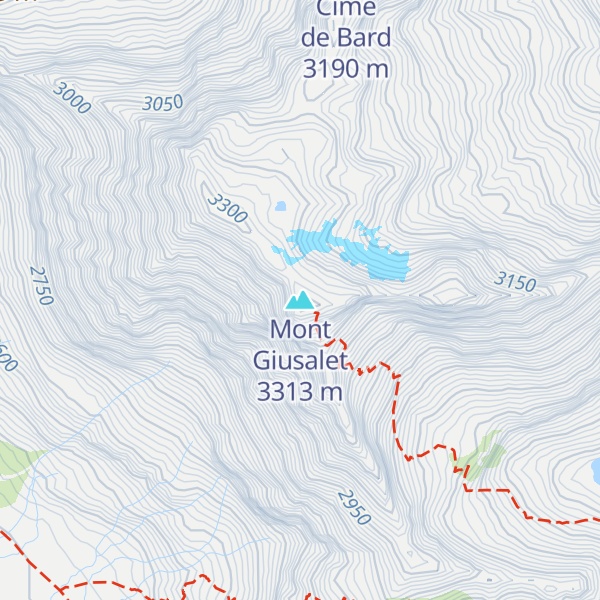 Map of Mont Giusalet