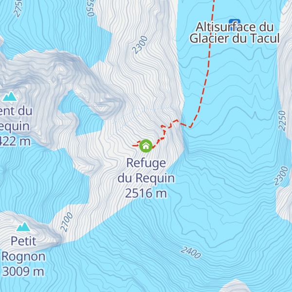 Map of Refuge du Requin