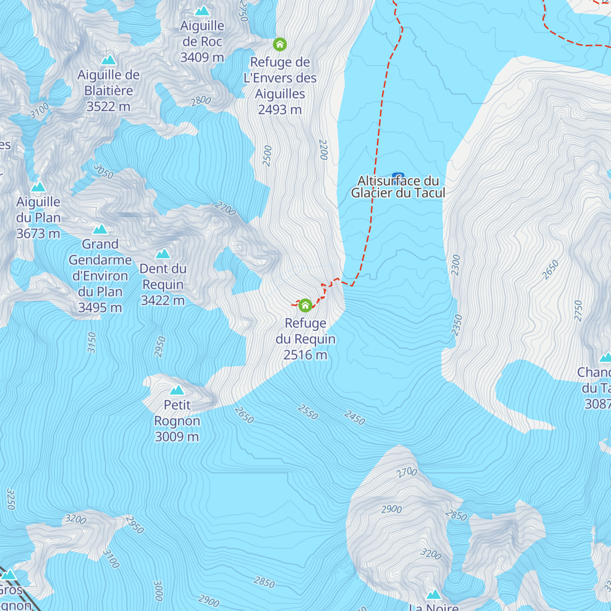 Refuge du Requin map