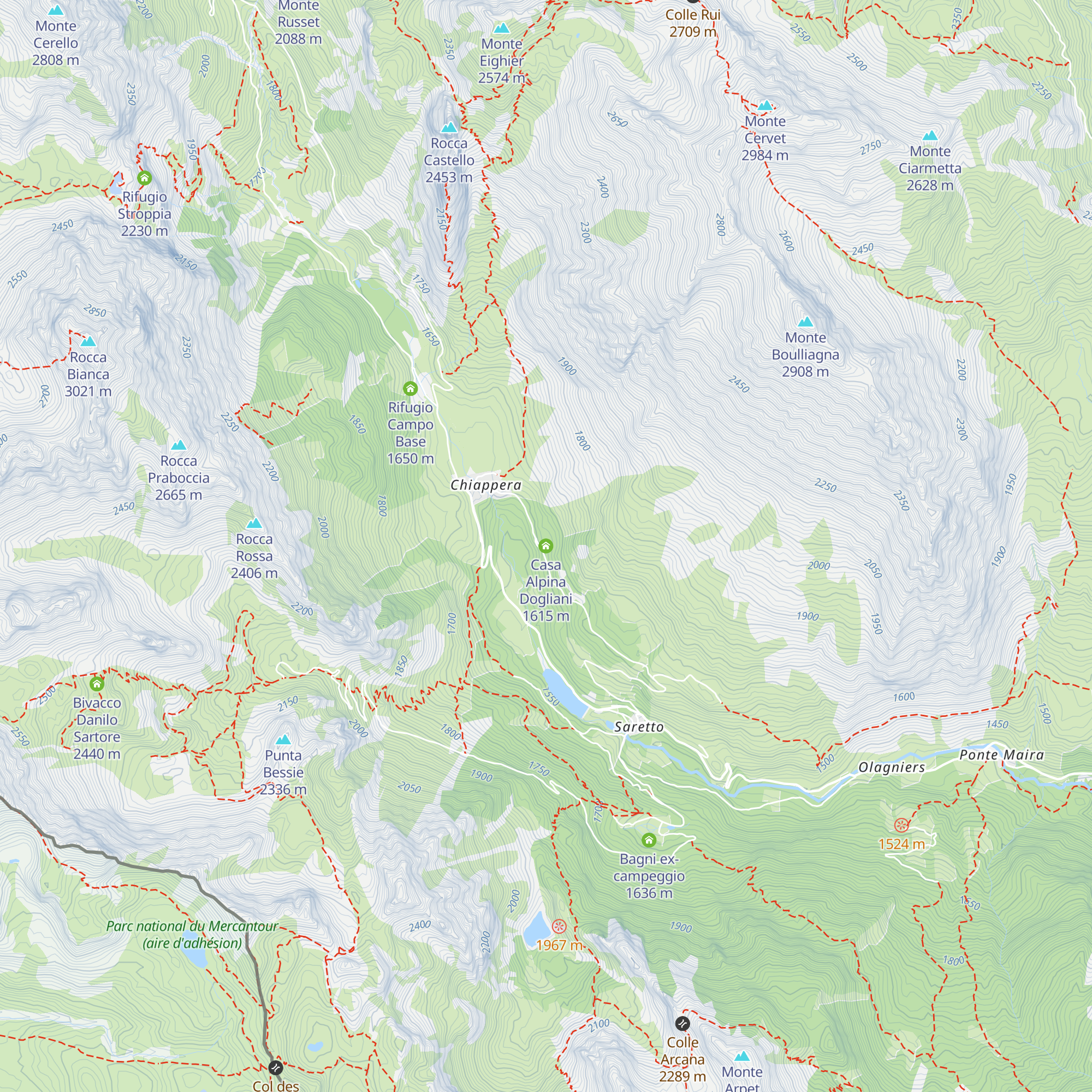 Casa Alpina Dogliani map