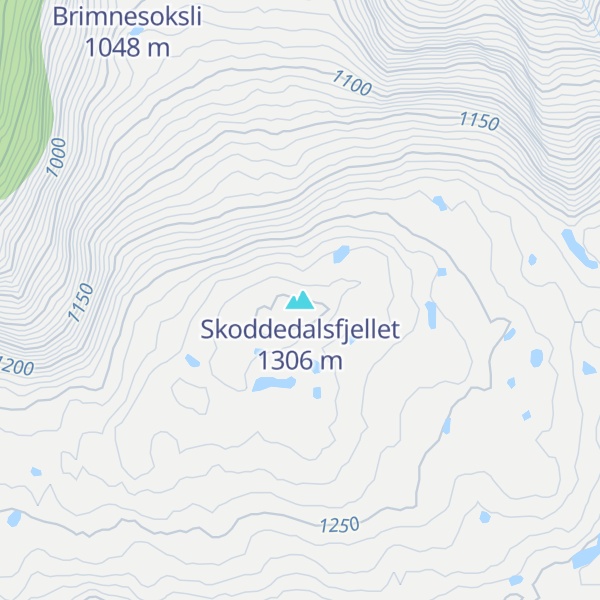 Map of Skoddedalsfjellet
