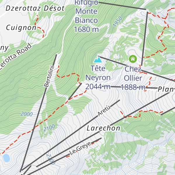 Map of Rifugio Maison Vieille Bar - Ristorante