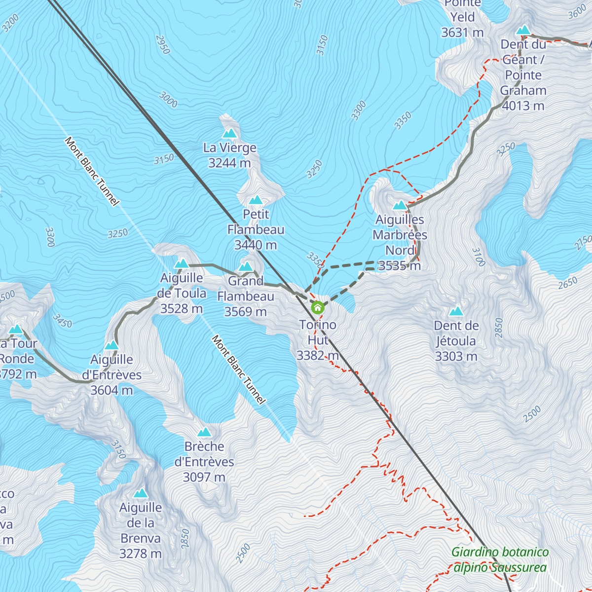 Stazione SkyWay Punta Helbronner map