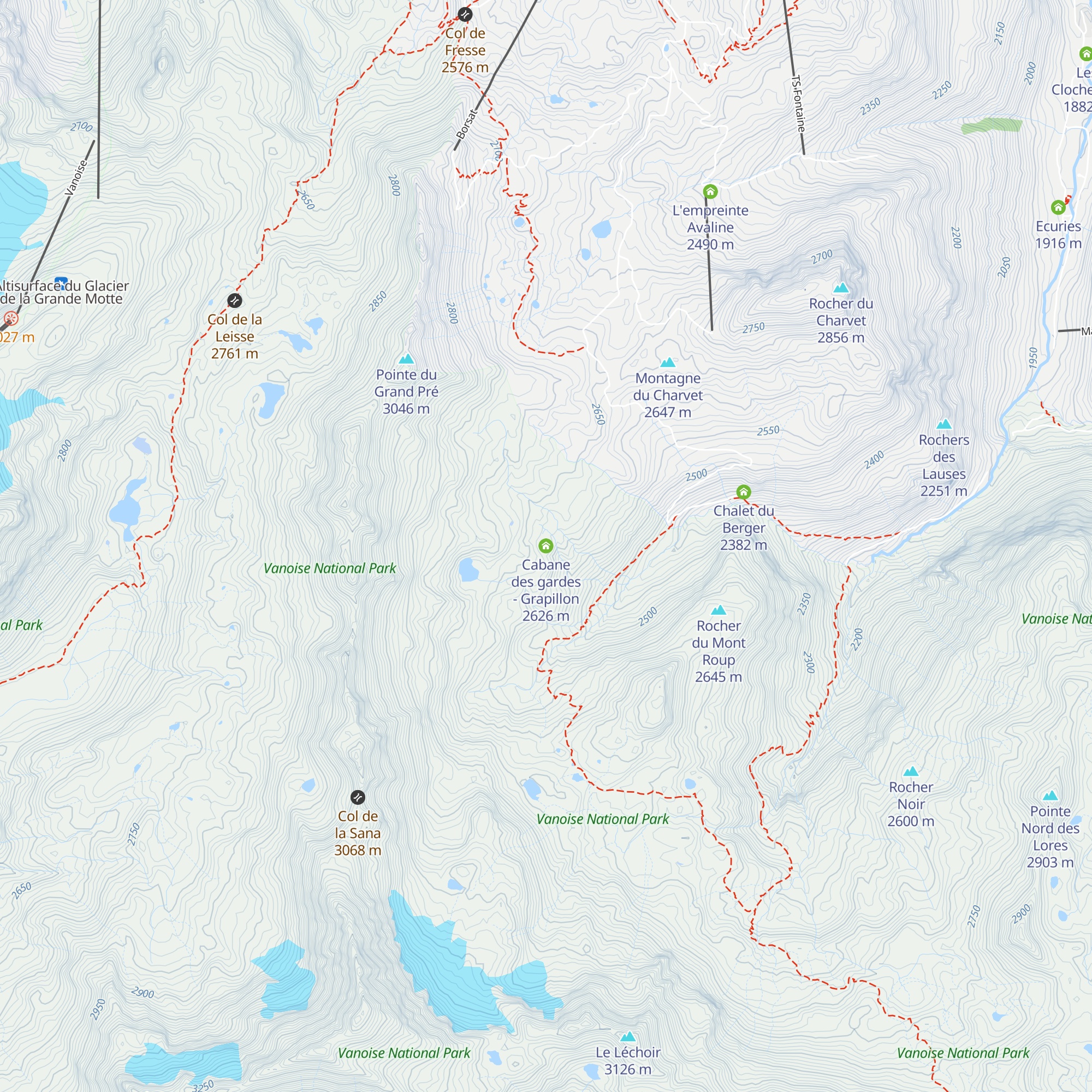 Cabane des gardes - Grapillon map