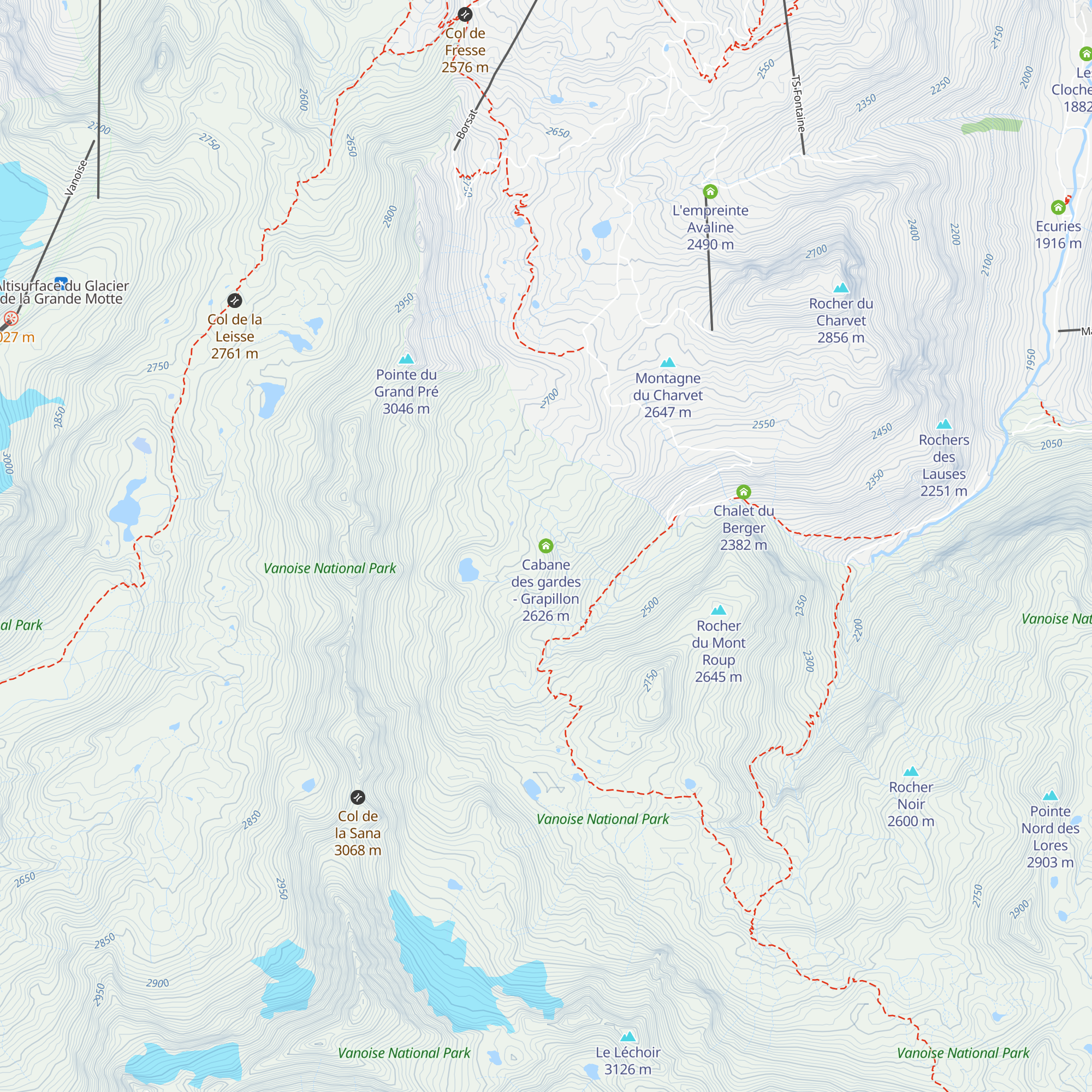 Cabane des gardes - Grapillon map