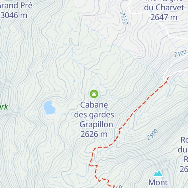 Map of Cabane des gardes - Grapillon