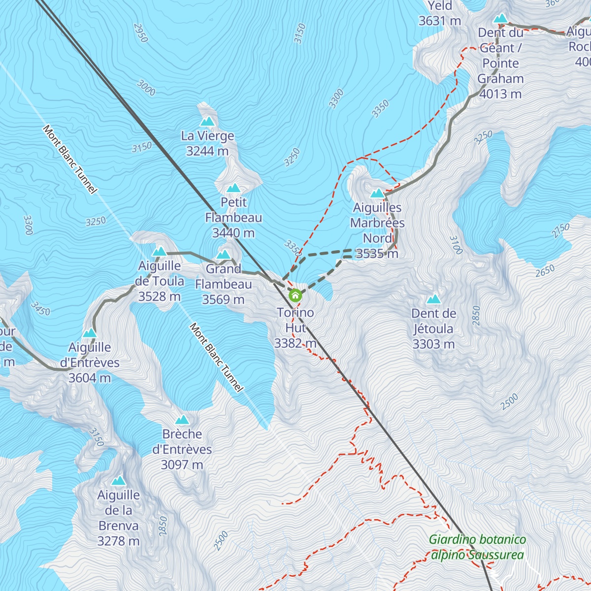 Torino Hut map