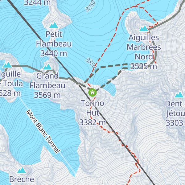 Map of Torino Hut