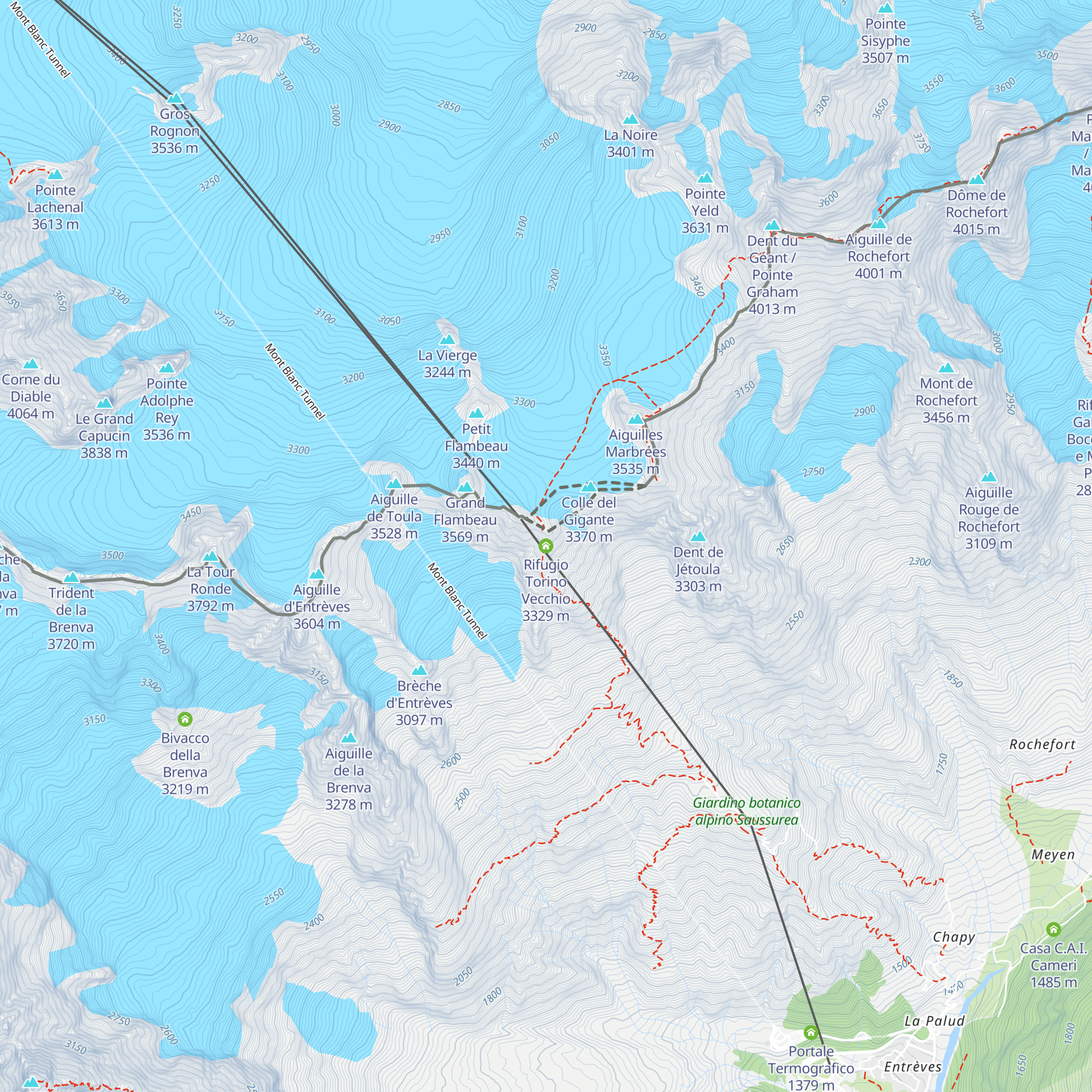 Rifugio Torino Vecchio map