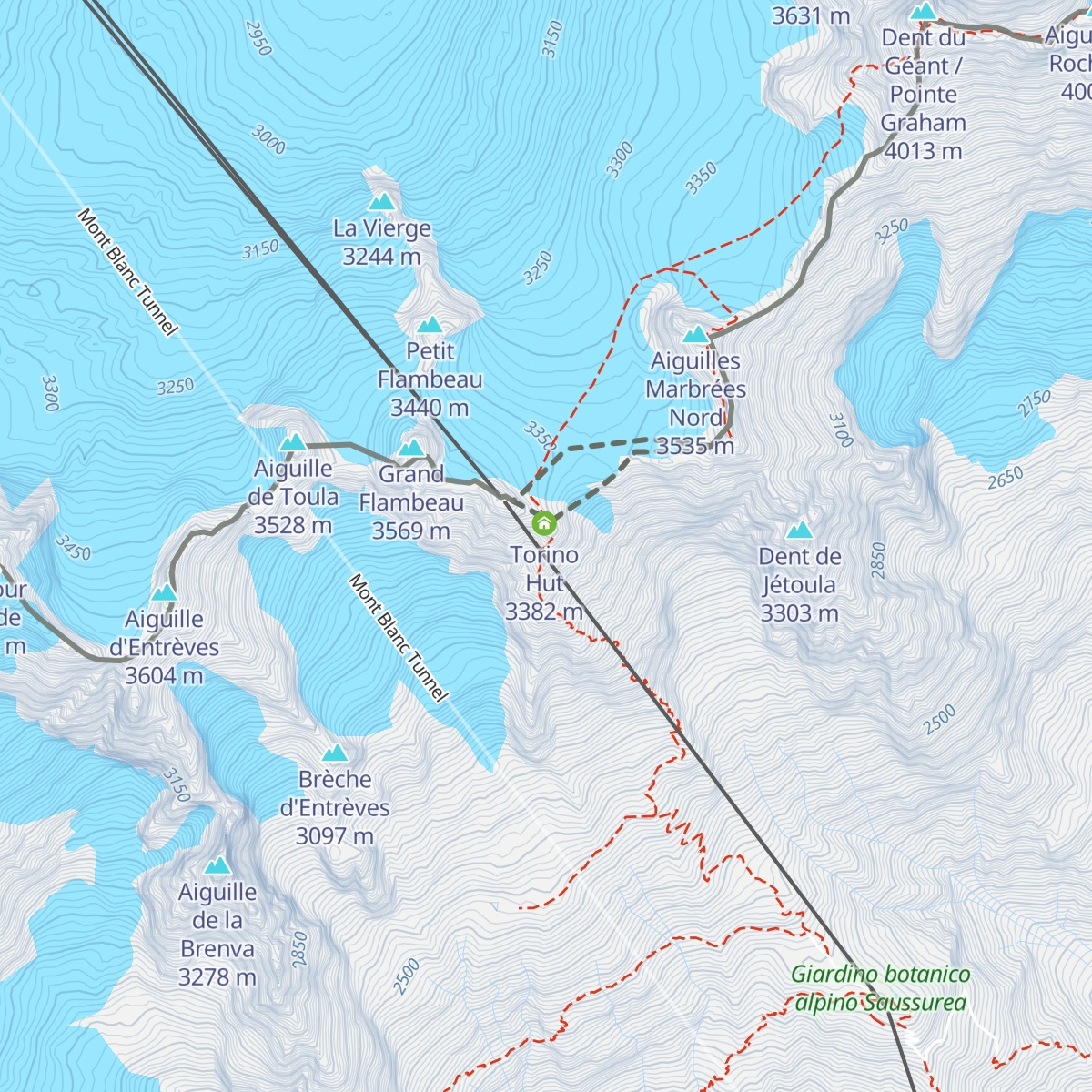 Rifugio Torino Vecchio map
