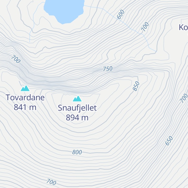 Map of Snaufjellskredene