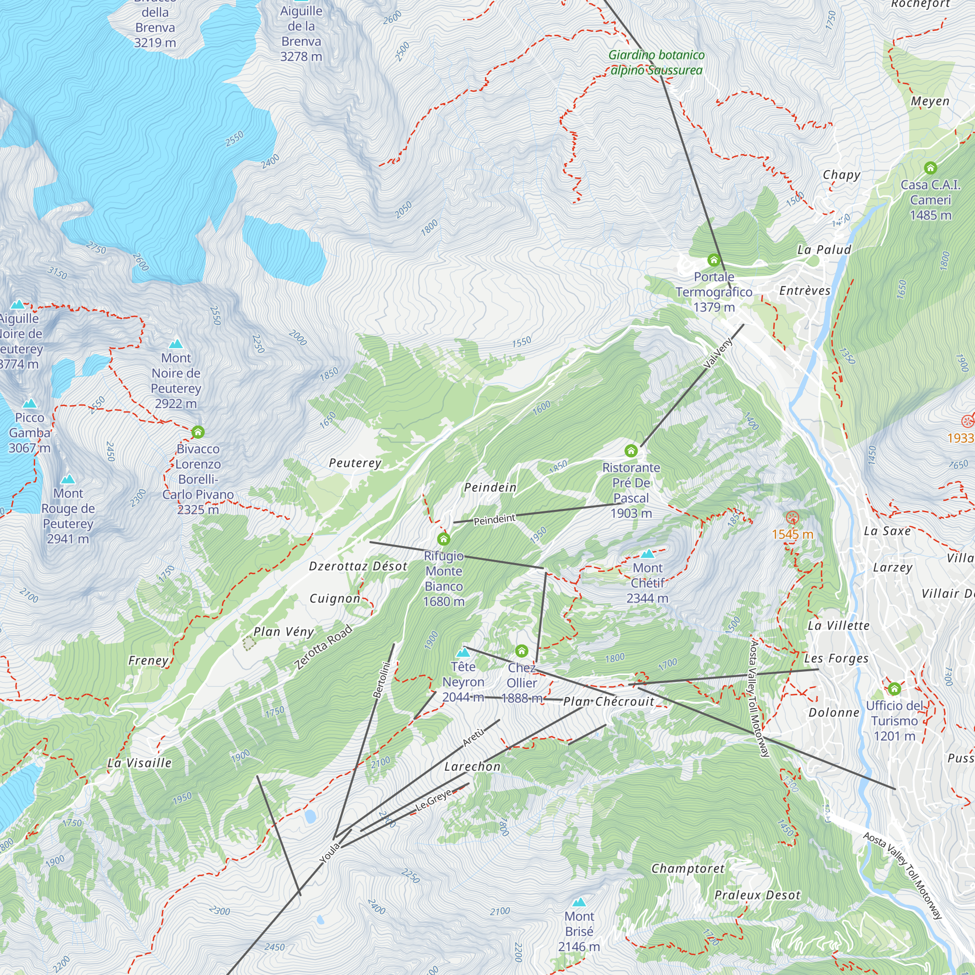 La Grolla map