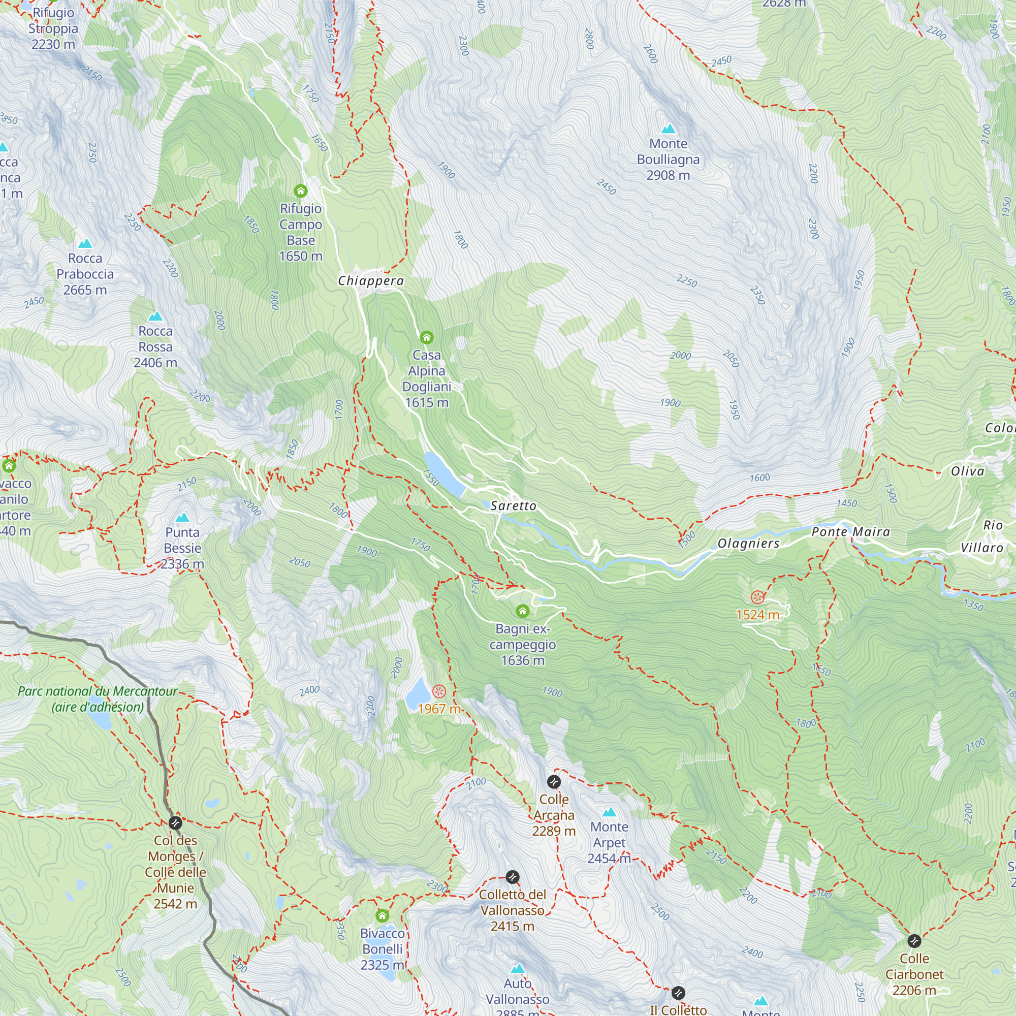 Colonia alpina Pietro Capello map