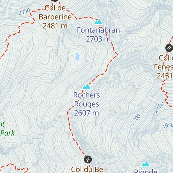 Map of Rochers Rouges