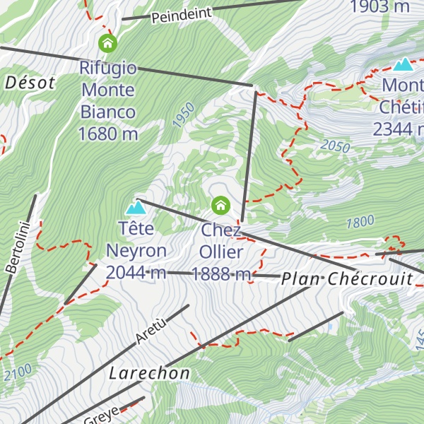 Map of Le Randonneur Chez Ollier
