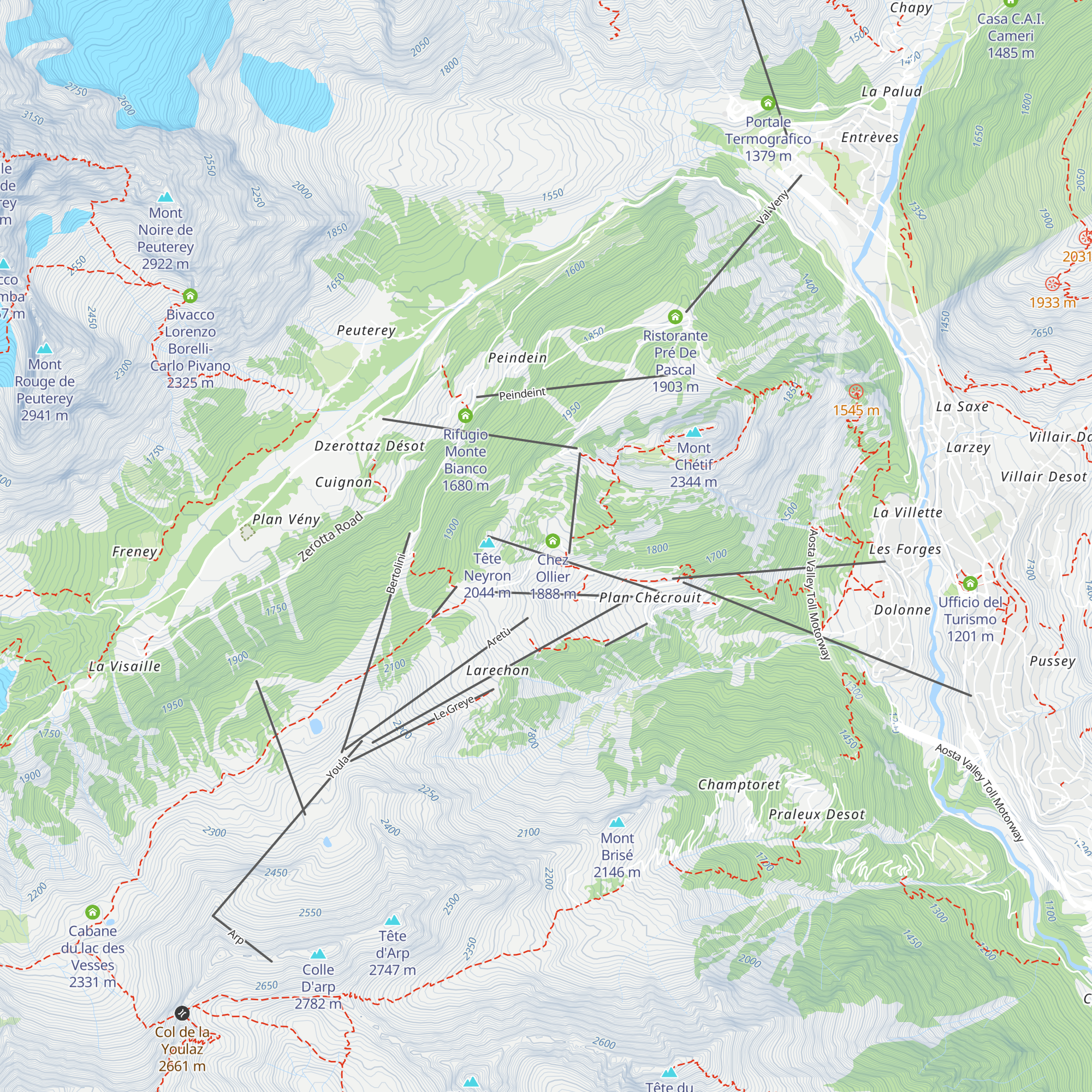 Le Randonneur Chez Ollier map