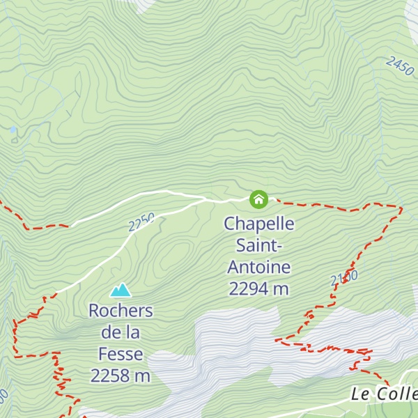 Map of Refuge de Vallonbrun